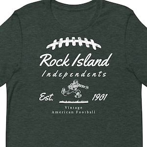 Rock Island Unabhängige T-Shirt: Vintage Fußball Geschenk