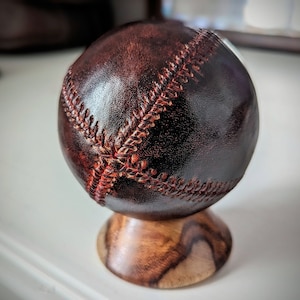 Handmade Baseball  - Ball -  Father's Day Gift - Vintage Leather Baseball - Office Sports Decor - Kids room Décor -  Gift for Him or Her