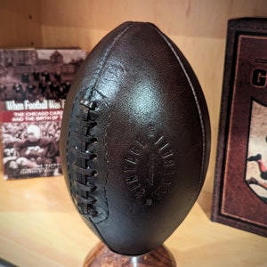 Leather Football - NFL sized vintage football replica - Great Super BowlGift - Office Display - Kids Room - Handmade - Decoration - Sports D