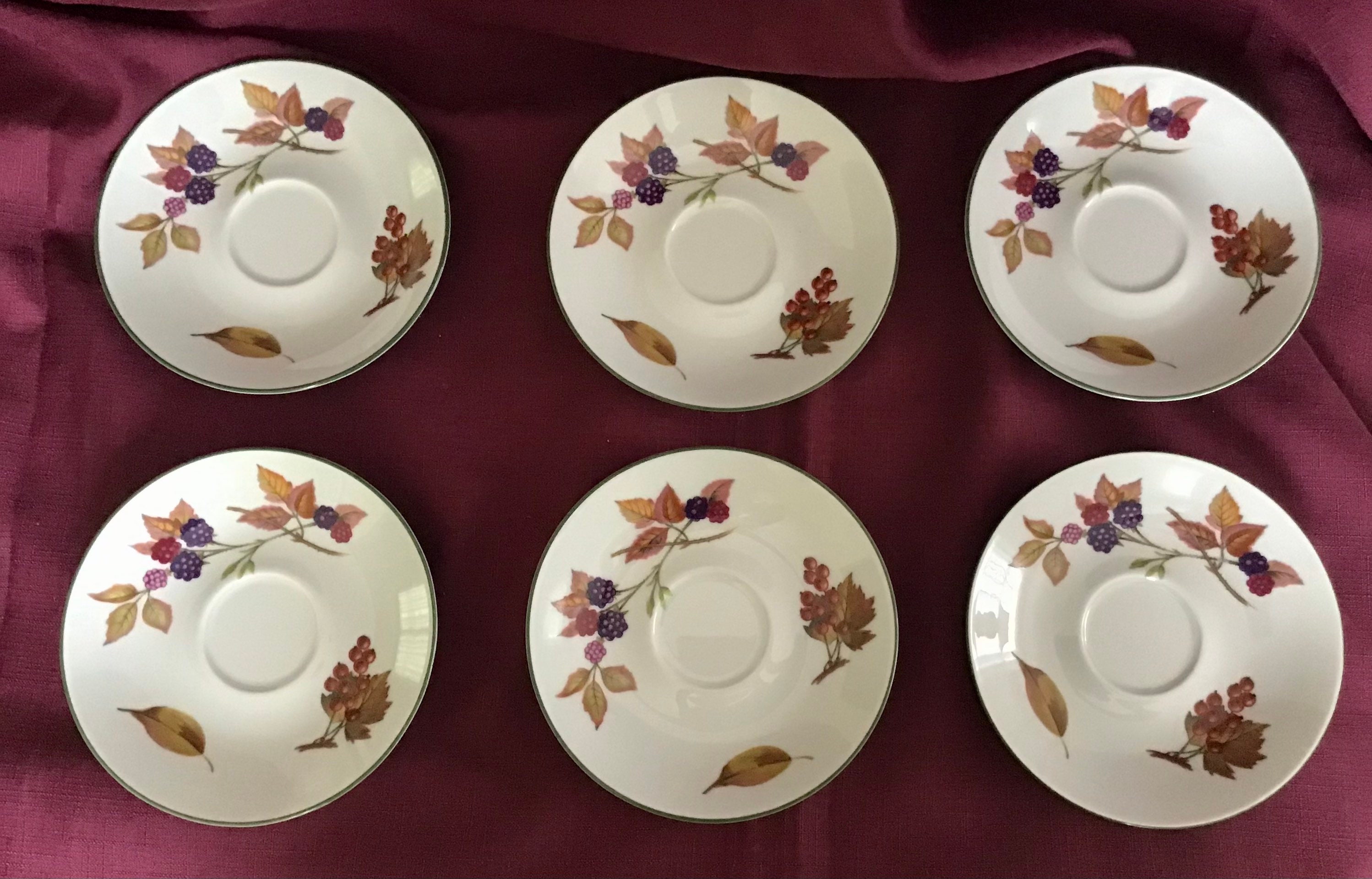 Evesham Vale 6 Piece Cups and Saucer Set - Etsy