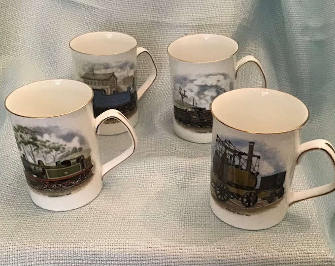 Vintage Winston Churchill Queens Fine Bone China Fuchsia Flowers Coffee