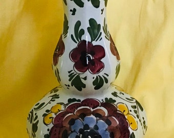 Delft Polychrome Vase 10.5 inches tall