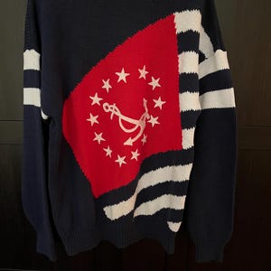 Vintage Pringle Men’s Cotton American Flag Sweater