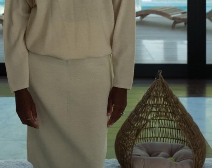 Featured listing image: Vintage Italian Cream Sweater Set