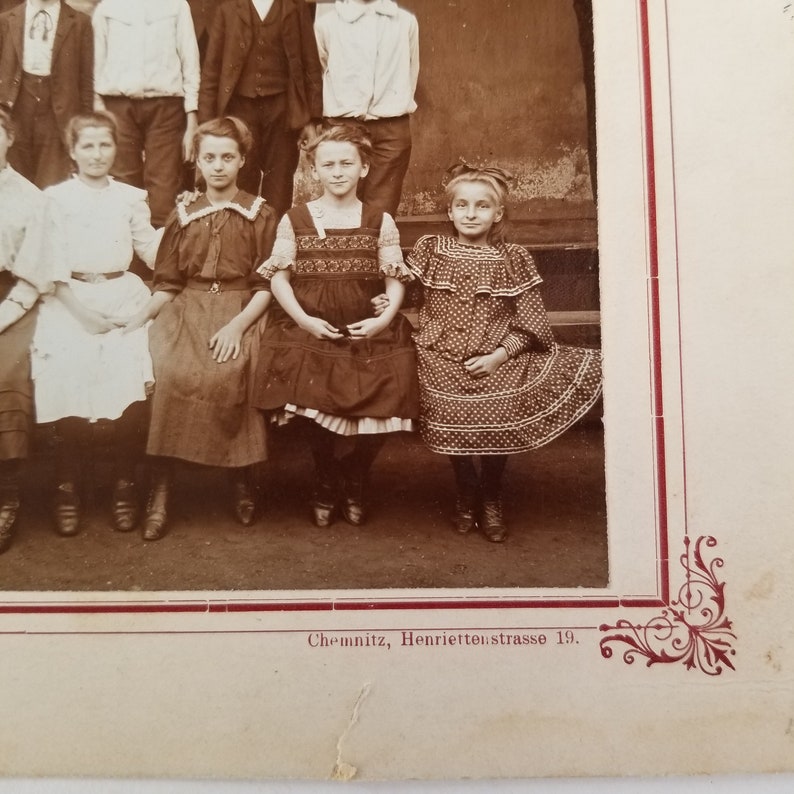 Jacobi photographer Chemnitz Henriettenstrasse 19 1907 Hohenstein Selecta I school photo Antique class photo J