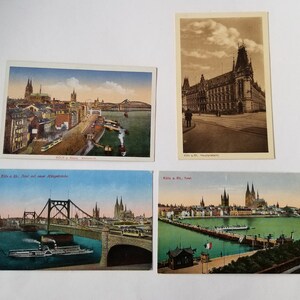 Set di 4 cartoline antiche di Colonia Germania (non pubblicate) / vecchie cartoline di Colonia / cartoline di Colonia sul Reno
