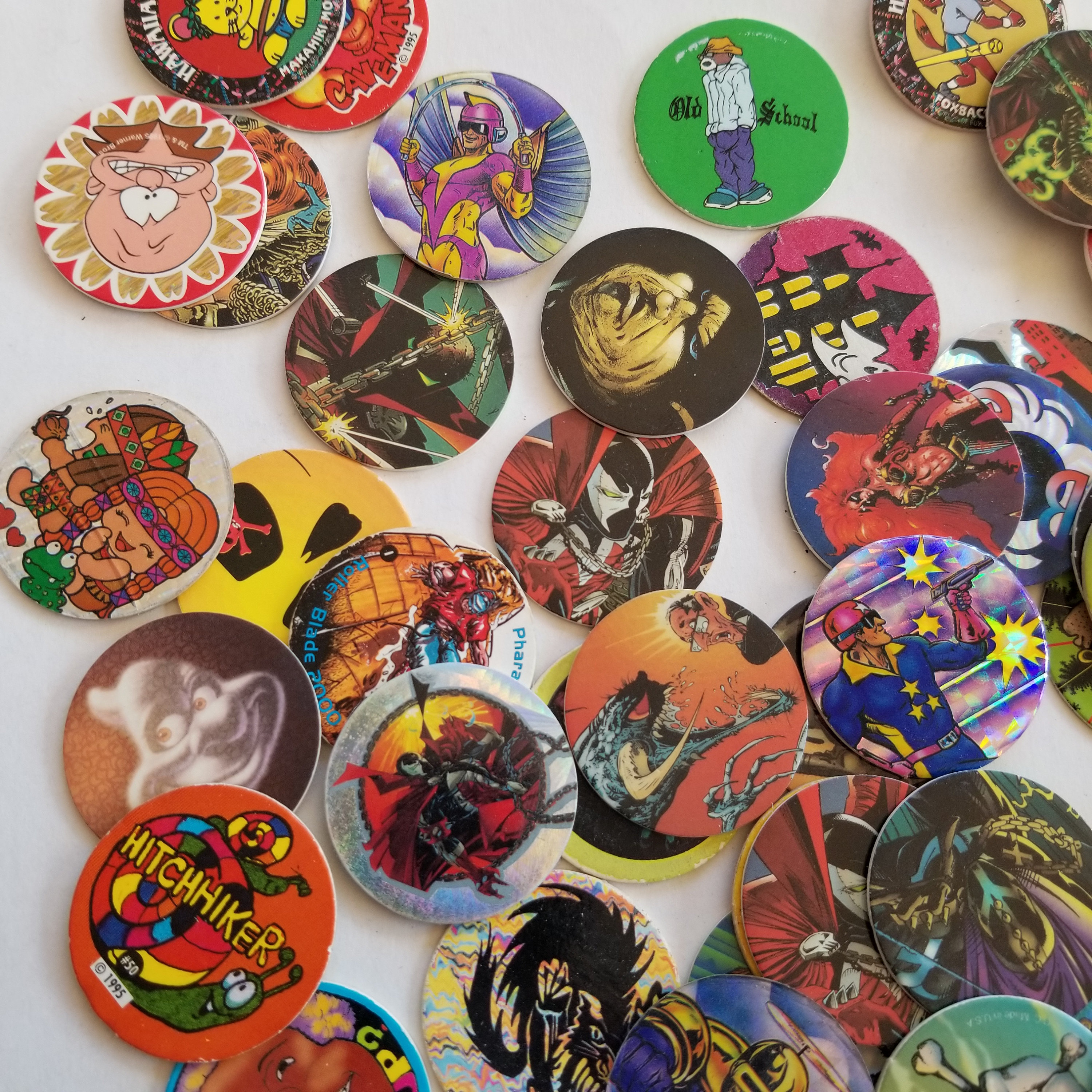 Lot of 5 10 or 15 Vintage used pogs / 1990's random pogs Etsy