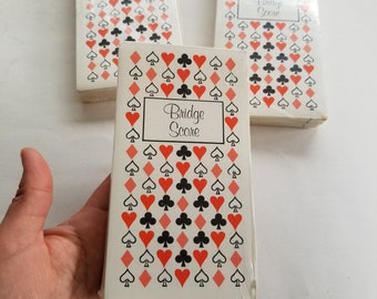 Lot of 10 Bridge score pads / vintage bridge score cards