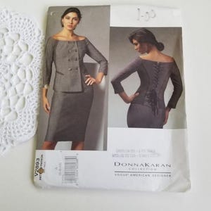 Vogue V2893 Donna Karan Jacket and skirt sewing pattern UNCUT / sizes 6-8-10