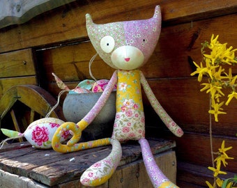 Tilda deer Patchwork Deer Stuffed animals Custom doll to sleep Deer toy Rag doll Tilda,Gift for children Textile girl doll