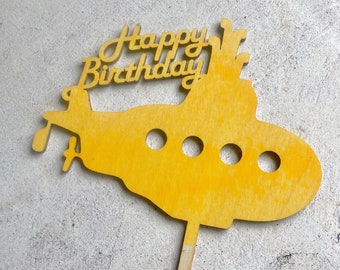 Yellow Submarine Cake Topper