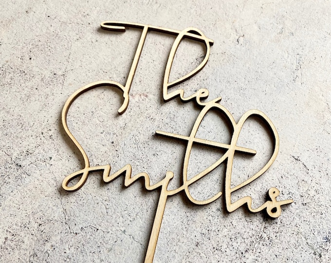 Personalized Wedding Cake Topper, Custom Cake Topper