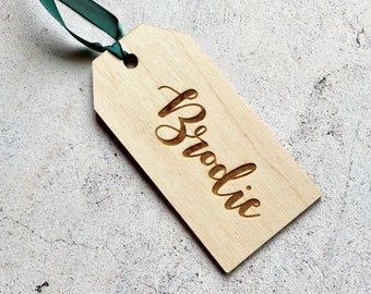 Personalized Wooden Name Tags
