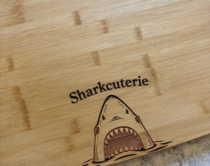 Sharkcuterie Shark Bamboo Cutting Board