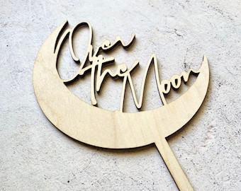 Over The Moon Cake Topper