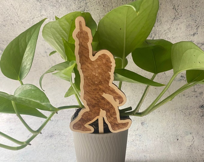 Bigfoot Giving The Finger Plant Insert