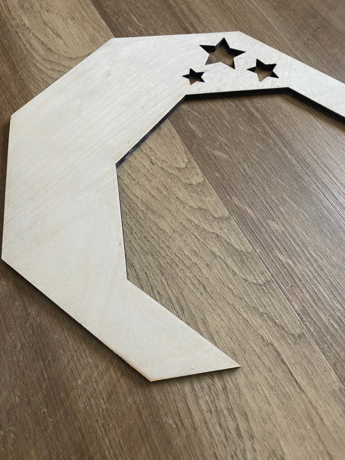 Wooden Moon Wall Art Boho Decor Nursery Decor Wood Wall Etsy