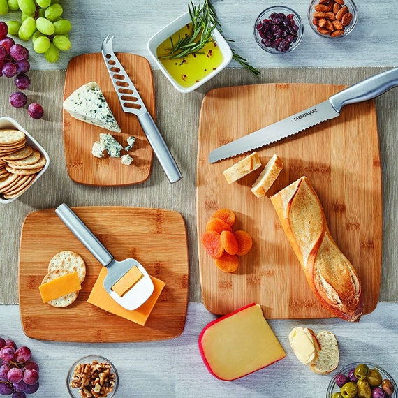 Action Movie Cutting Board Set of Three, Engraved Bamboo Cutting