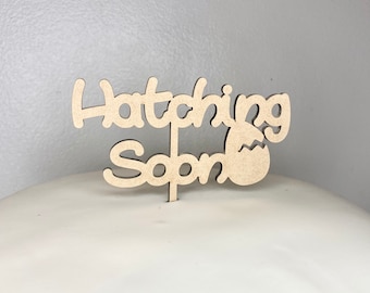Hatching Soon Cake Topper