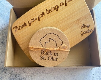Small Golden Girls Cutting Board and Coaster Gift Set