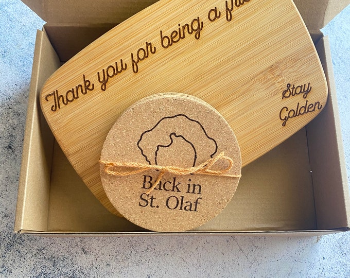 Small Golden Girls Cutting Board and Coaster Gift Set