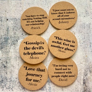 Set of Six Schitts Creek Cork Coasters image 4