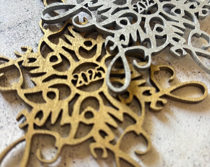 Snowflake Fuckflake 2025 Wood Christmas Ornament