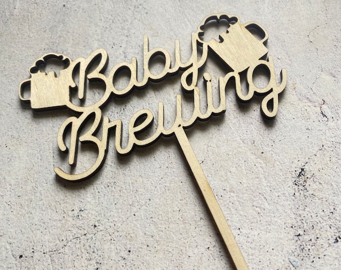 Baby Brewing Cake Topper