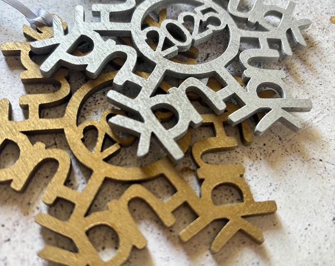 Bold Fuckflake 2025 Wood Christmas Ornament