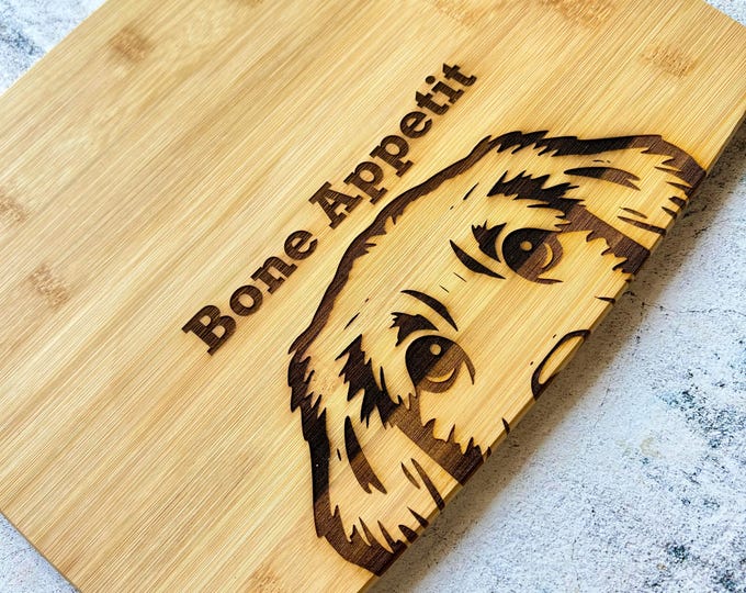 Bone Apetit Funny Dog Bamboo Cutting Board