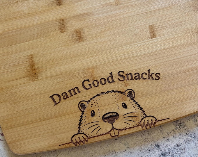 Dam Good Snacks Bamboo Cutting Board