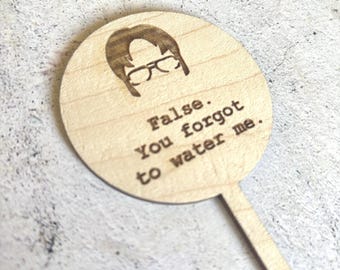 Dwight Schrute Wood Plant Insert