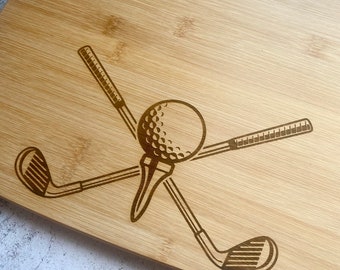 Golf Themed Bamboo Cutting Board