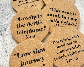 Set of Six Schitt’s Creek Cork Coasters