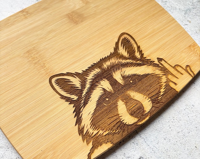 Eff Off Racoon Bamboo Cutting Board