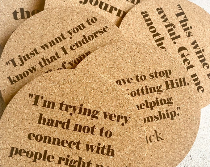 Set of Ten Schitt’s Creek Cork Coasters