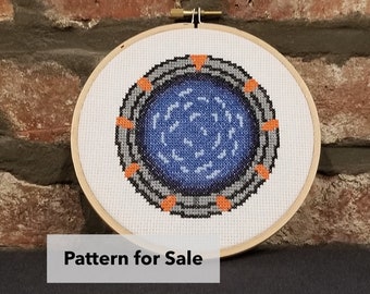 Stargate Wormhole Cross Stitch Pattern