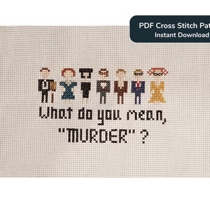 What do You Mean, 'Murder' Clue Cross Stitch Pattern image 1