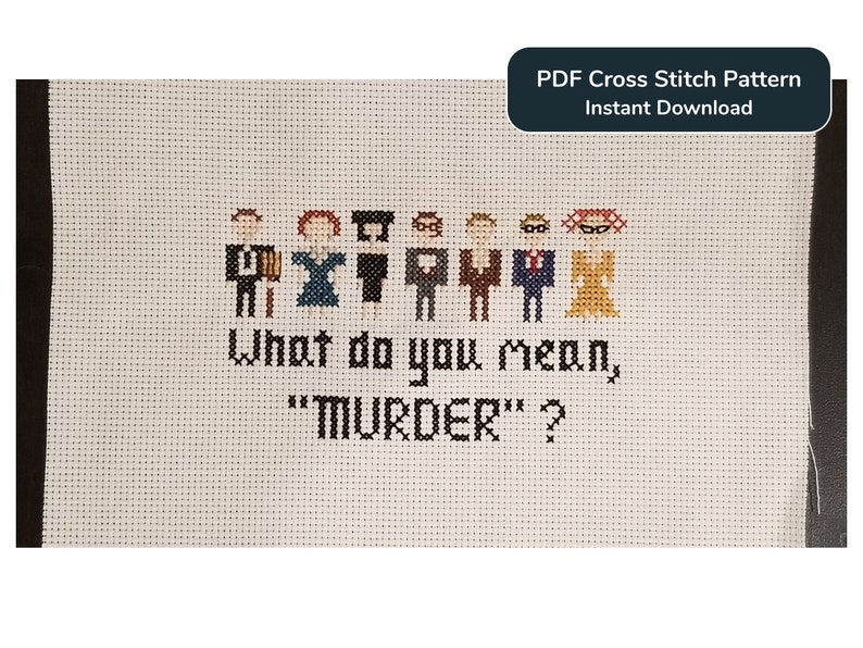 What do You Mean, 'Murder' Clue Cross Stitch Pattern image 1