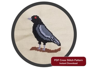 Raven Cross Stitch Pattern