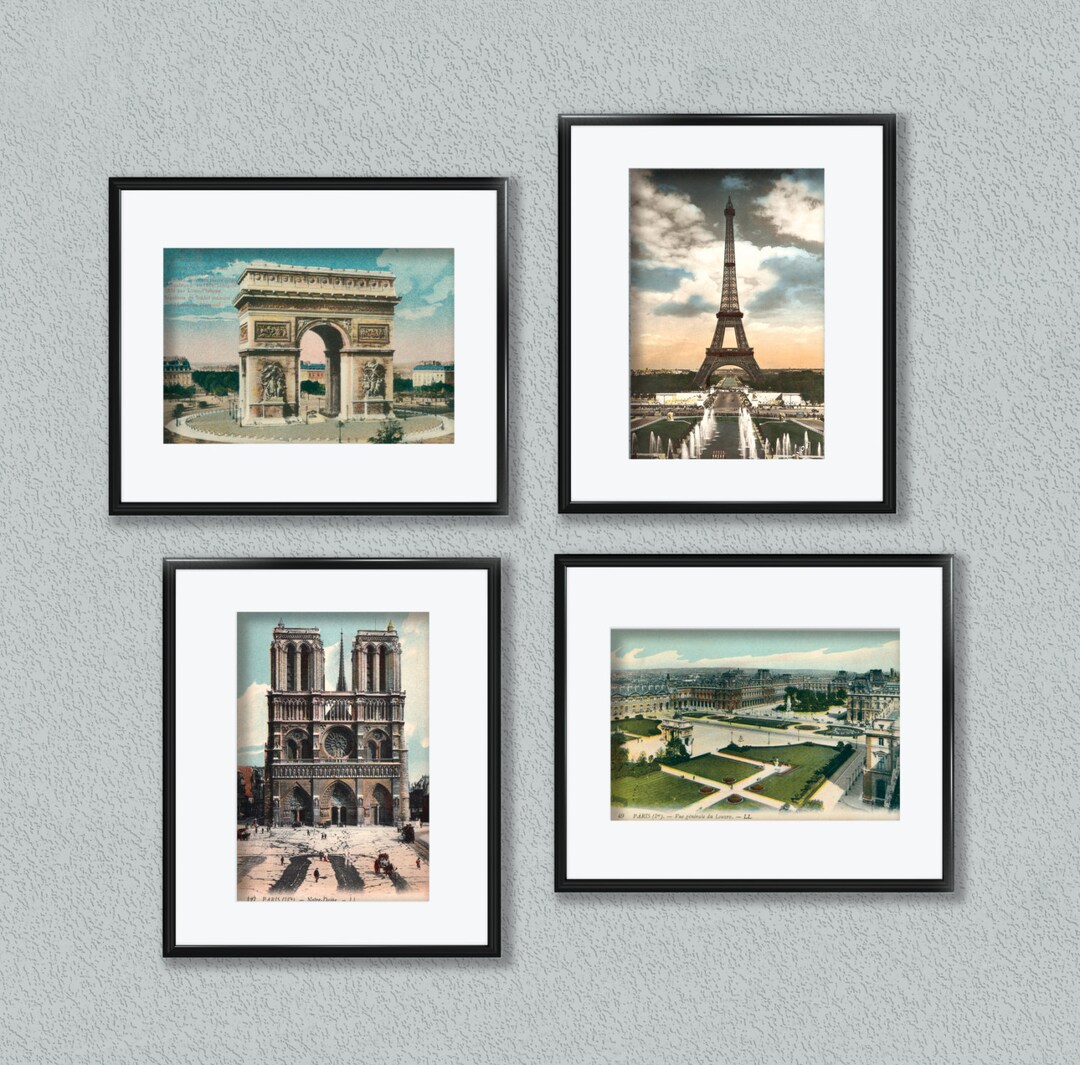 Eiffel Tower Postcard, Arc De Triomphe Postcard, Notre Dame Postcard