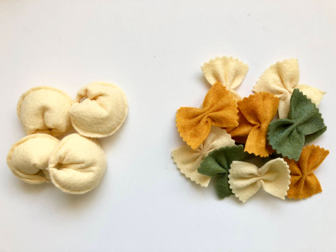 Felt Pasta Set of 3 Felt Pasta Felt Food Play Food Etsy