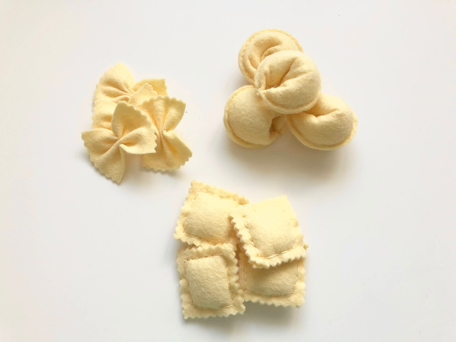 Felt Pasta Set of 3 Felt Pasta Felt Food Play Food Etsy