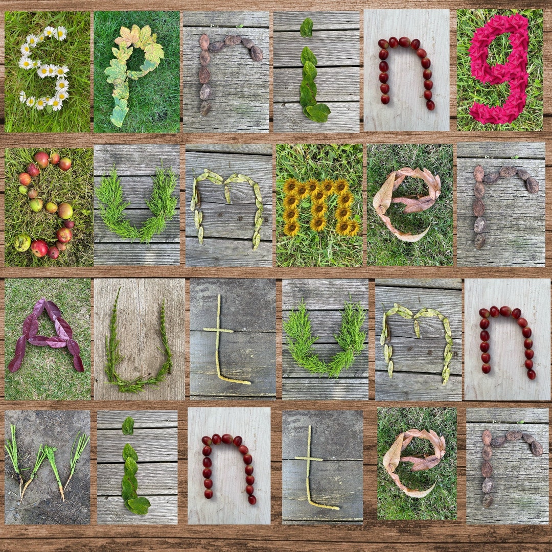 Seasons Nature Alphabet Cards Spring Summer Autumn Winter Printable ...