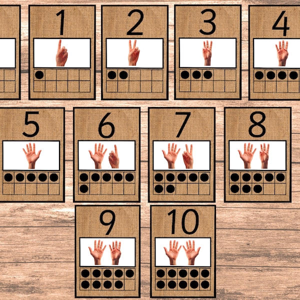 Tens frame number cards printable 0-10 subitising numeral fingers counting flash cards maths display resource eyfs maths mastery