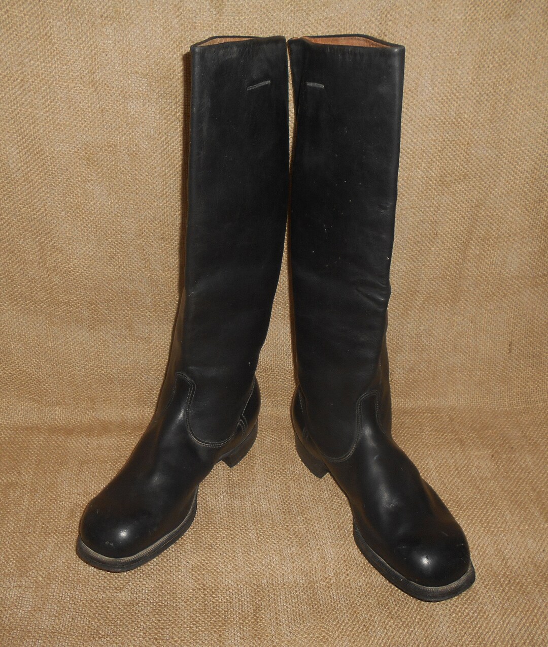 BOTTES CRS FRENCH Police Boots Mollet L Calf Eu43 Us9 Uk8.5 Rob Fetish Bluf EUR 390,00 - FR