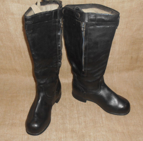 Yuft pilote militaires de l’armée russe soviétique bottes taille 43 (US 10, EU 44) Yuft pilote militaires de l’armée russe soviétique bottes taille 43 (US 10, EU 44)
