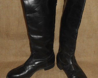 Vintage Stiefel / Stiefel aus Chrom mit Gürtel Größe 42