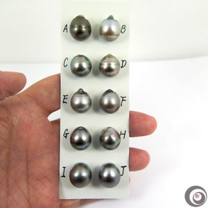 Giant 15.0 - 15.7mm  Organic Natural Color Tahitian Gray Cultured Semi-Baroque Loose Pearls #L855