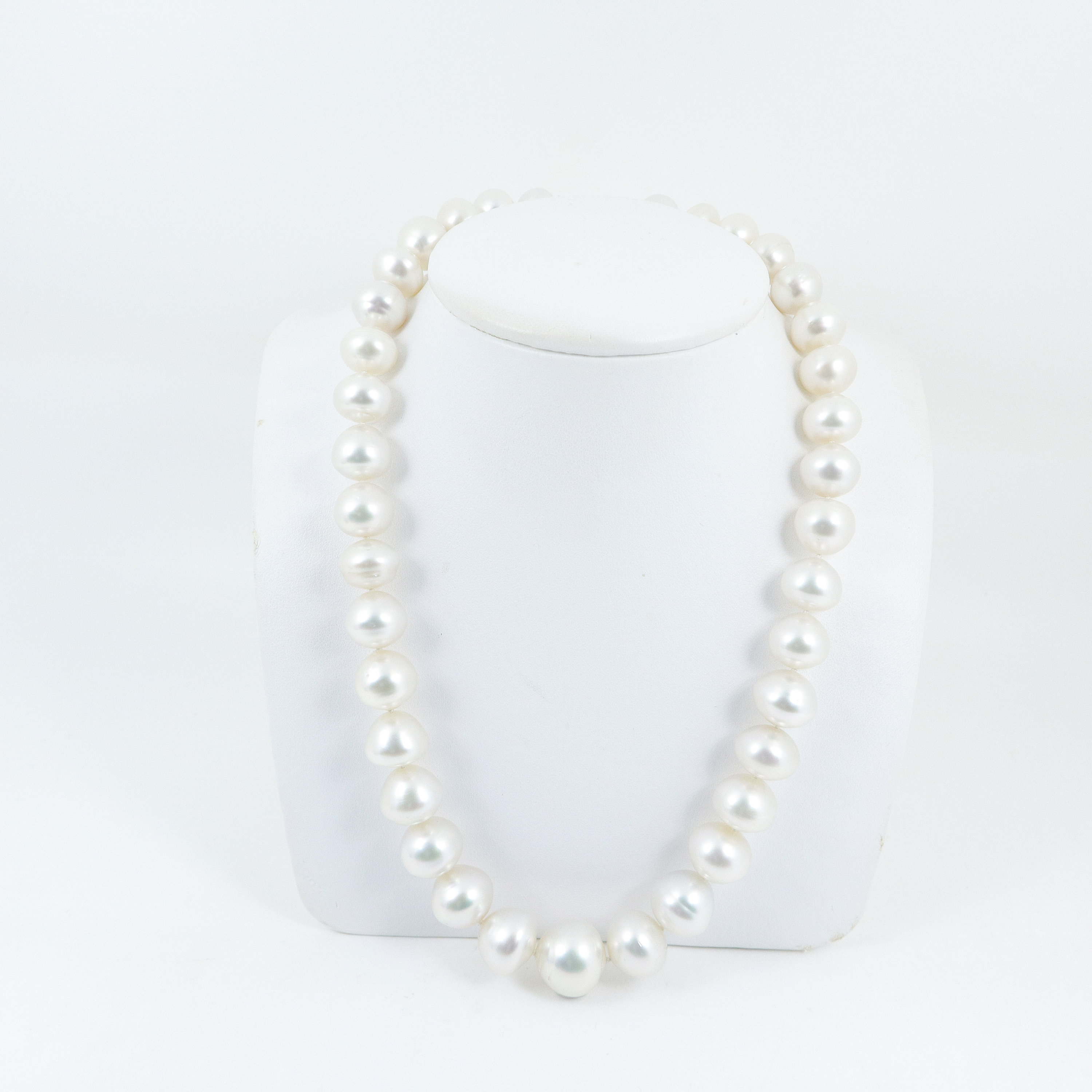 南洋真珠ネックレス 19インチ 純正ホワイト南洋真珠ネックレス、11.6～16mm オーストラリア
